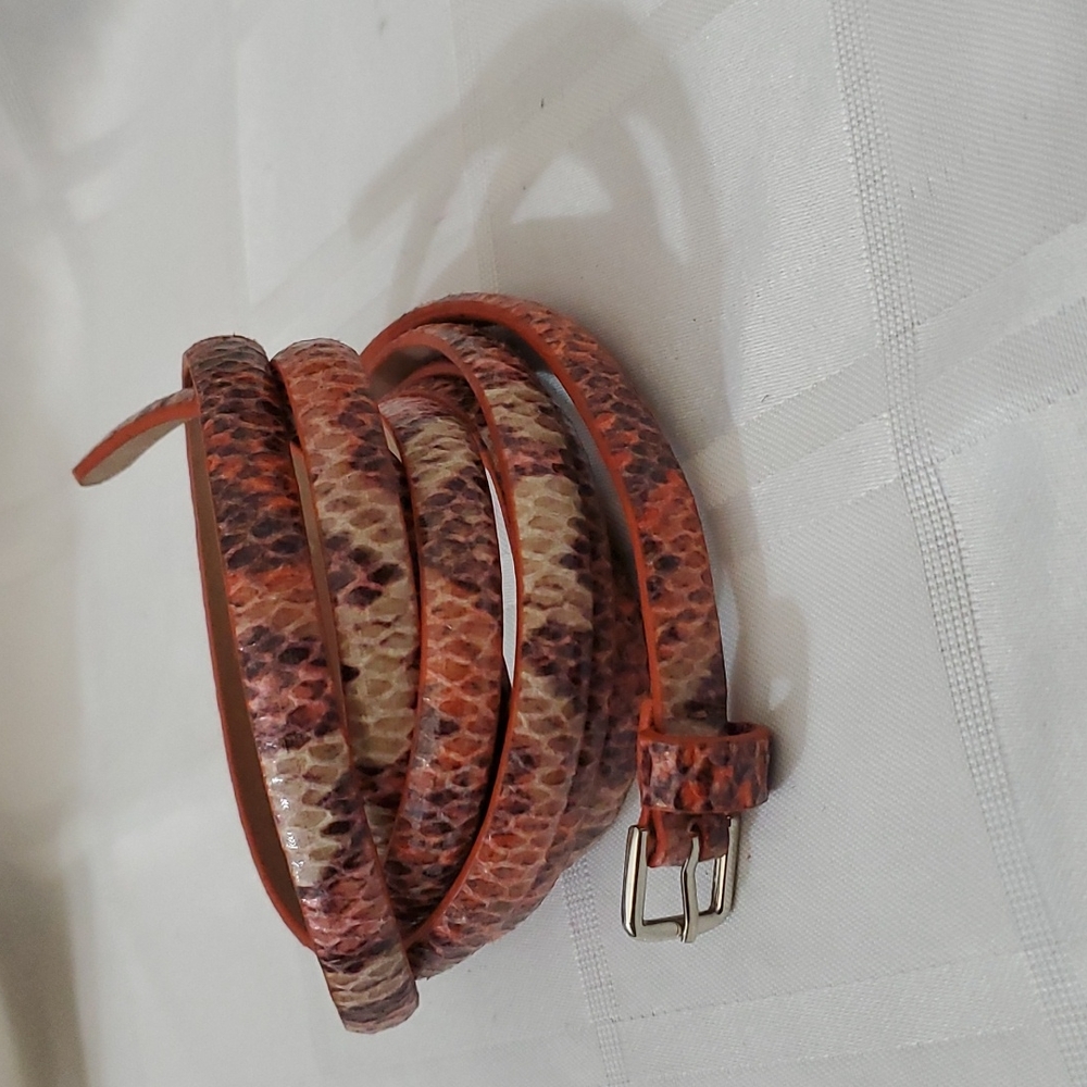 NEW LOFT Pink Double Skinny Belt M #2029